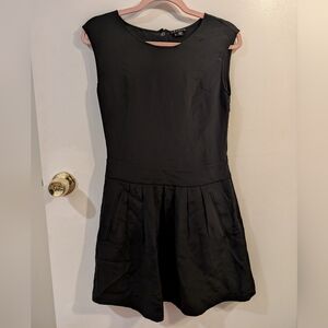 Theory 100% Silk Black Mini Dress
